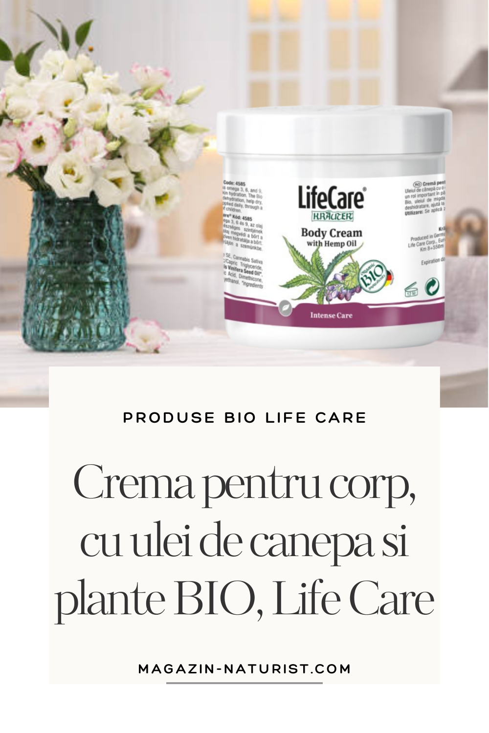 crema de corp cu ulei de canepa Life Care