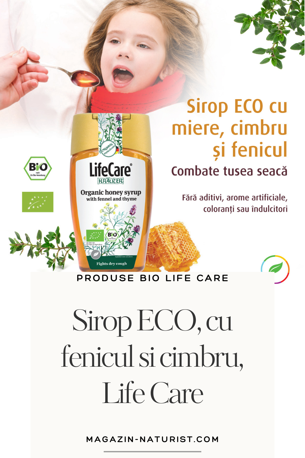 Sirop ECO, cu fenicul si cimbru, Life Care